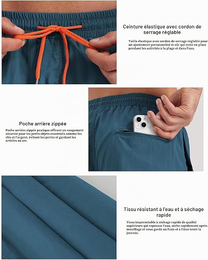 Hioutdoor Men's Swimming Shorts Sport Bermuda