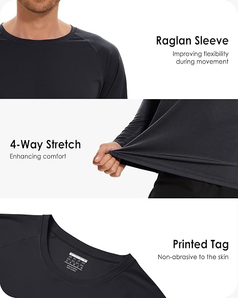 Boladeci Men's UPF 50+ Long Sleeve Swim Shirt