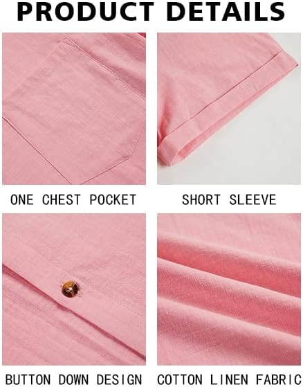 Bbalizko Men's Short Sleeve Button Up Beach Shirt