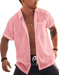 Bbalizko Men's Short Sleeve Button Up Beach Shirt