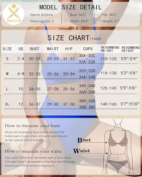 MELYUM High Waisted Bikini Set for Women