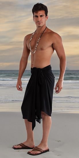1 World Sarongs Men's Plus Size Sarong