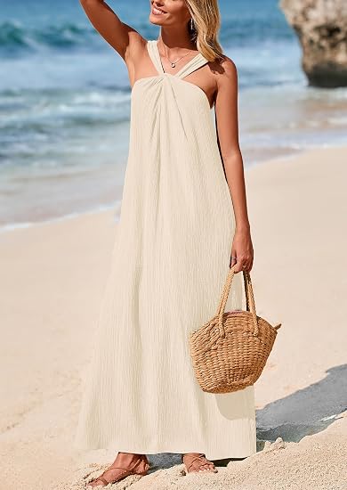 PRETTYGARDEN Women Sleeveless Flowy Maxi Dress