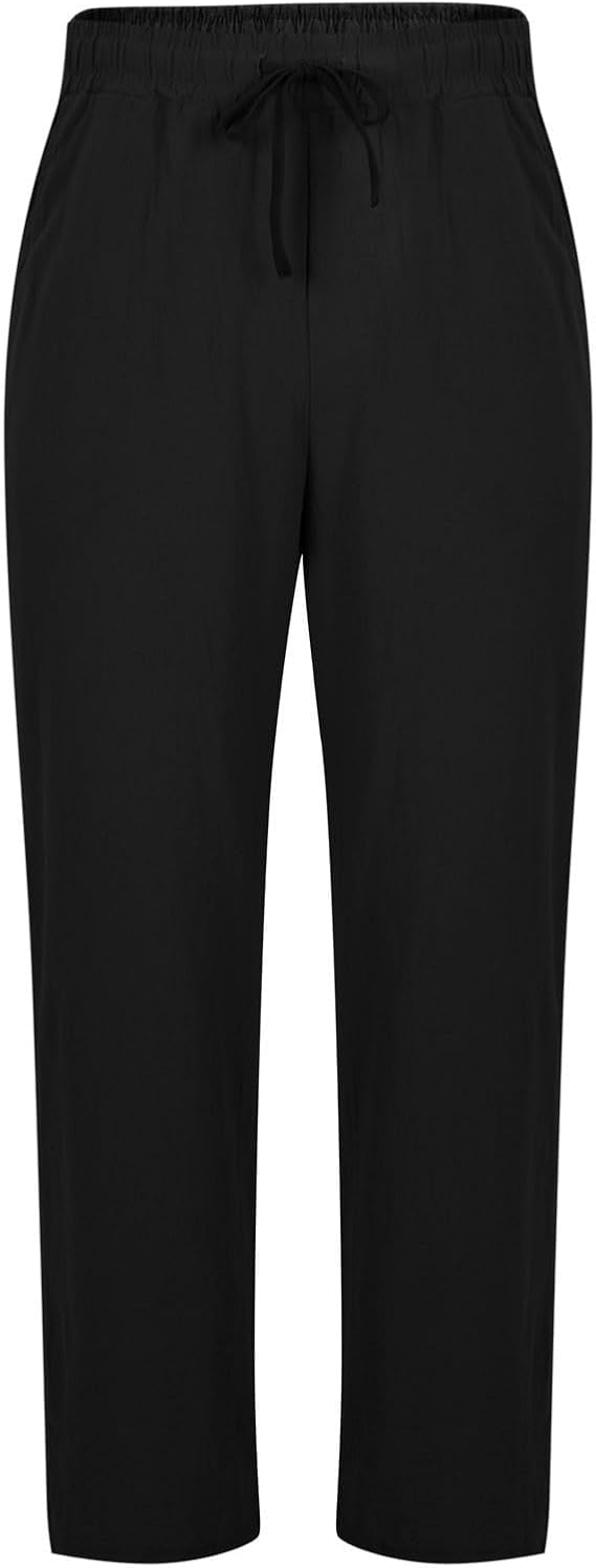 Men's Summer Beach Pants Loose Fit Cotton Linen