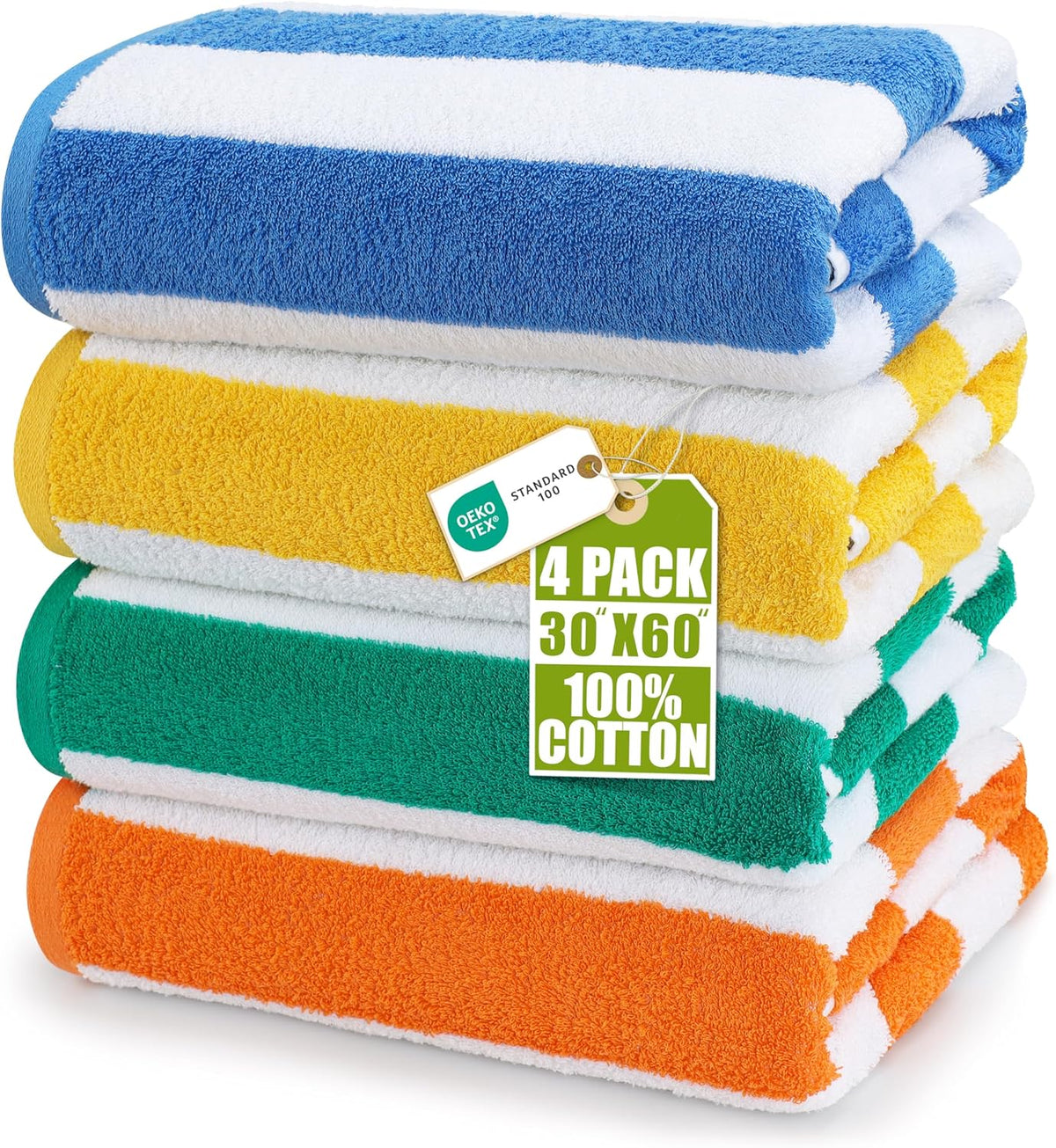 Utopia Towels Beach Towels, 4 Pack, 30x60 in